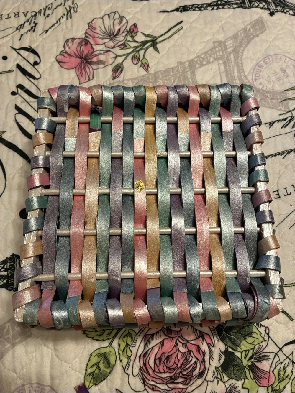 Target Pastel Multicolor Woven Square Basket